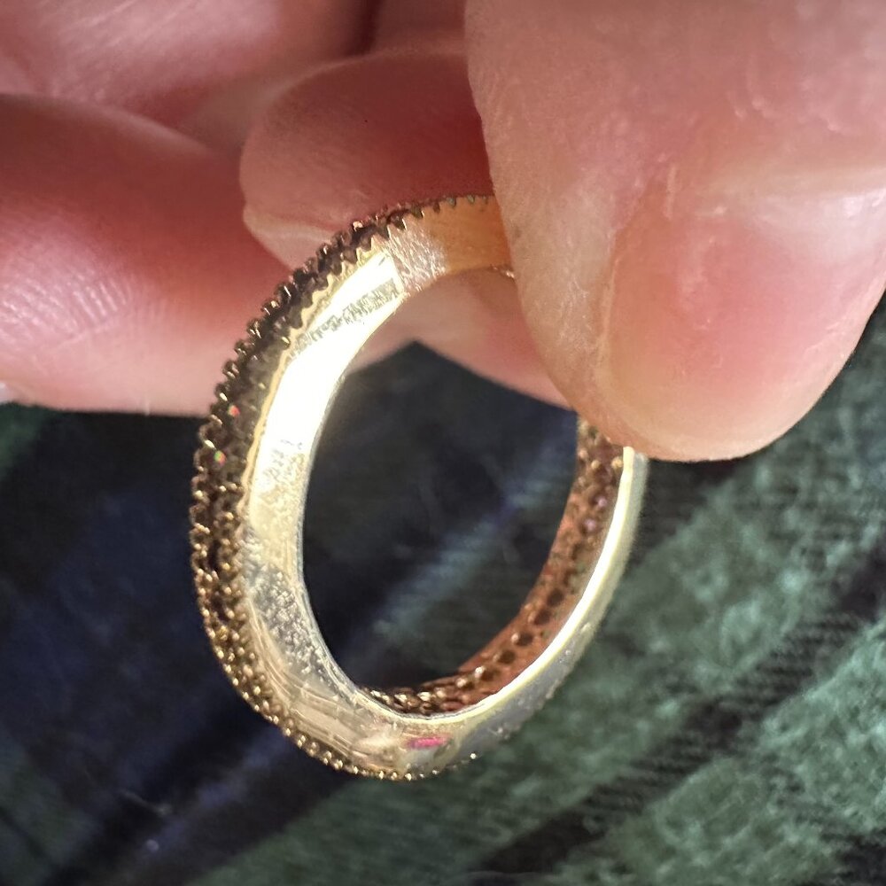 purple stone band ring sz 6